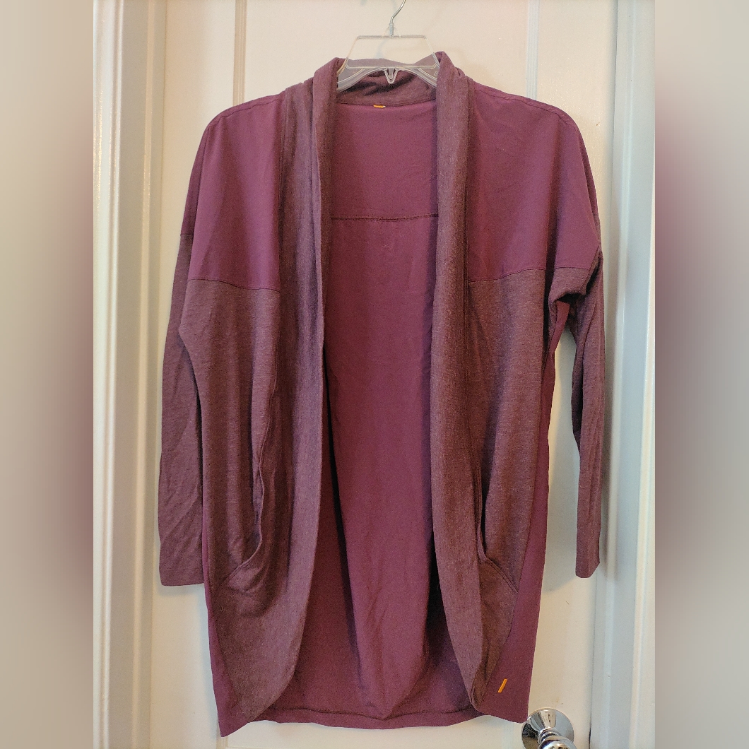 Lucy Women's Plum Draped Cardigan